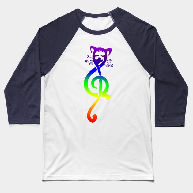 Musicat in Technicolor Baseball T-Shirt by ElviraDraat